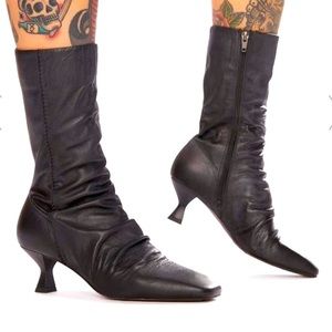 NEW! Free People Marcella Square Toe Leather Boots